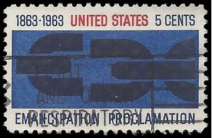 #1233 5c 100th Anniversary Emancipation Proclamation 1963 Used