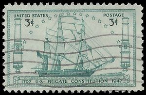 # 951 3c 150th Anniversary U.S. Frigate Constitution 1947 Used