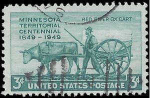 # 981 3c 100th Anniversary Minnesota Territory 1949 Used #21 Cancel