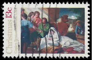 #1701 13c Nativity, Madonna and Child 1976 Used
