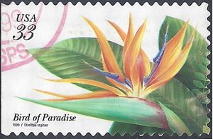 #3310 33c Tropical Flowers Bird of Paradise 1999 Used