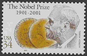 #3504 34c 100th Anniversary The Nobel Prize 2001 Mint NH