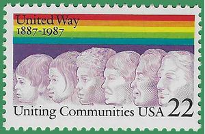#2275 22c 100th Anniversary United Way 1987 Mint NH