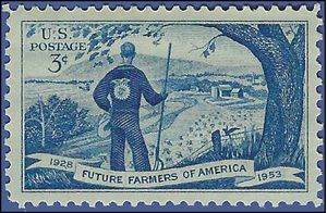 #1024 3c 25th Anniversary Future Farmers of America 1953 Mint NH