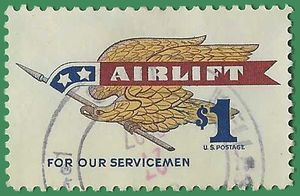 #1341 $1.00 Airlift Issue 1968 Used