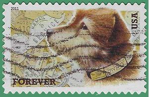 #4547 (44c Forever) Owney the Postal Dog 2011 Used