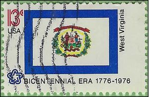 #1667 13c American Bicentennial West Virginia 1976 Used