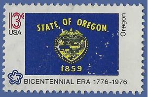 #1665 13c American Bicentennial Oregon 1976 Used