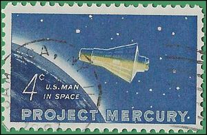 #1193 4c Project Mercury, Friendship 7, John Glenn 1962 Used