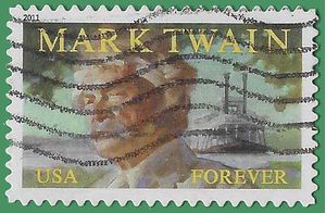 #4545 (44c Forever) Literary Arts Mark Twain 2011 Used