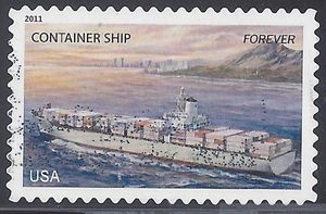 #4551 44c U.S. Merchant Marine Container Ship 2011 Used