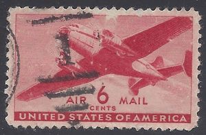 Scott C 25 6c US Air Mail Twin Motored Transport Plane  1941 Used Fault