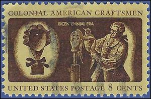 #1458 8c Colonial American Craftsmen Wigmaker 1972 Used