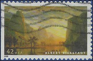#4346 42c American Treasures Albert Bierstadt Booklet Single 2008 Used