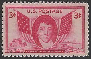 # 962 3c Francis Scott Key 1948 Mint NH