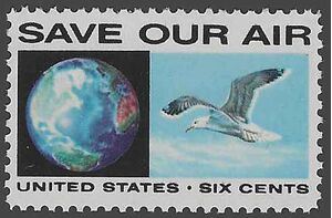 #1413 6c Anti-Pollution Save Our Air 1970 Mint NH