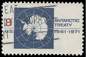 #1431 8c 10th Anniversary Antarctic Treaty 1971 Used