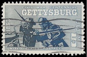 #1180 5c Civil War Centennial Gettysburg 1963 Used