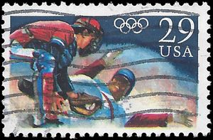 #2619 29c Olympic Baseball 1992 Used