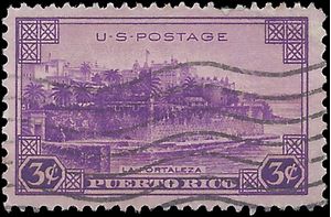 # 801 3c Puerto Rico Territorial Issue 1937 Used