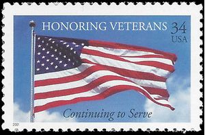 #3508 34c Honoring Veterans 2001 Mint NH