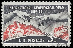#1107 3c International Geophysical Year 1958 Used