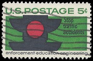 #1272 5c Traffic Safety 1965 Used