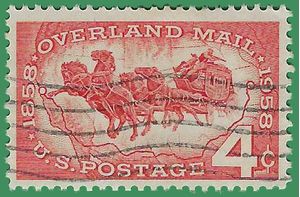 #1120 4c 100th Anniversary Overland Mail 1958 Used