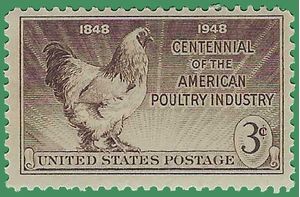 # 968 3c Poultry Industry Centennial 1948 Mint NH