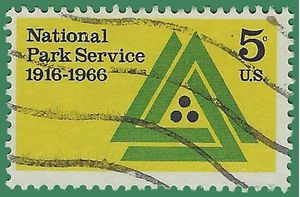 #1314 5c 50th Anniversary National Parks Services 1966 Used