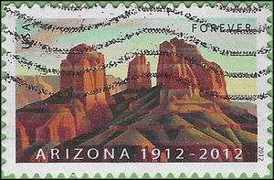 #4627 (45c Forever) Arizona Statehood 2012 Used