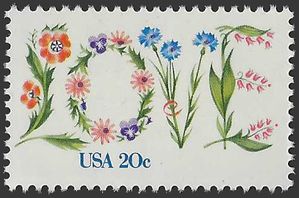 #1951 20c Love Flowers 1985 Mint NH