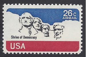 Scott C 88 26c U.S. Air Mail Mt. Rushmore 1974 Mint NH
