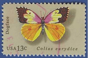 #1714 13c Butterflies Dogface 1977 Used