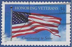 #3508 34c Honoring Veterans 2001 Used