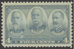 # 793 4c Navy Issue Sampson-Dewey-Schley 1937 Mint NH