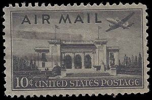 Scott C 34 10c US Air Mail Pan American Building 1947 Used