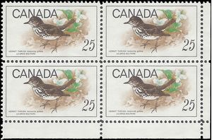 Canada # 498 1969 Used Corner Block of 4