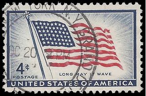 #1094 4c Old Glory 48 Star Flag 1957 Used