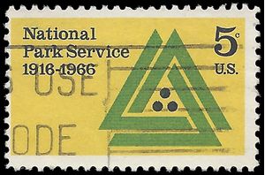 #1314 5c 50th Anniversary National Parks Services 1966 Used