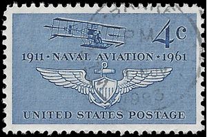 #1185 4c 50th Anniversary Naval Aviation 1961 Used