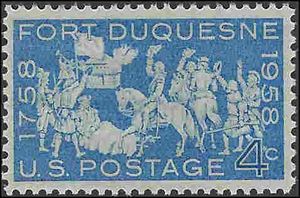 #1123 4c 200th Anniversary of Fort Duquesne 1958 Mint NH
