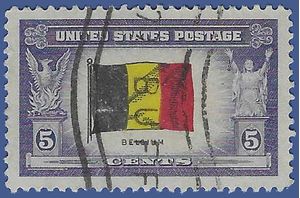 # 914 Overrun Countries Belgium 1943 Used