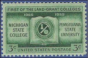 #1065 3c 100th Anniversary of Land Grant Colleges 1955 Mint NH