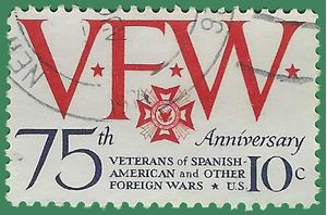 #1525 10c 75th Anniversary Veterans of Foreign Wars 1974 Used