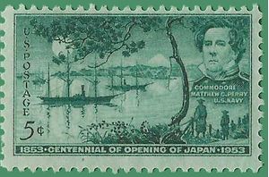#1021 3c 100th Anniversary Opening of Japan 1953 Used