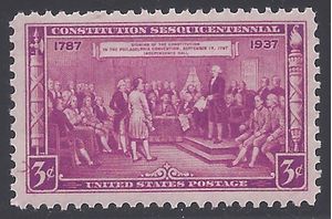 # 798 3c Constitution Sesquicentennial 1937 Mint NH