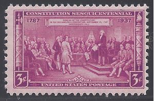 # 798 3c Constitution Sesquicentennial 1937 Mint NH