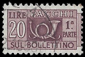 Italy #Q80 1955 Used Left Half