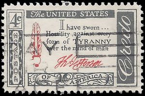 #1141 4c American Credo: Thomas Jefferson 1960 Used